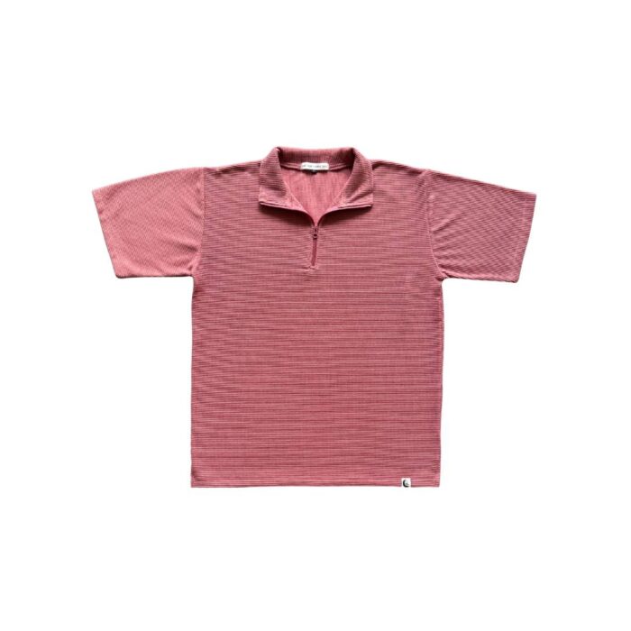 Waffle Quarter Zip | Pink - Image 1