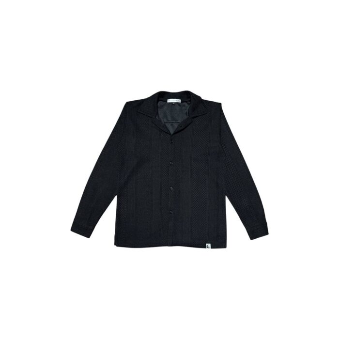 Jacquard Full-Sleeve Shirt | Black - Image 1