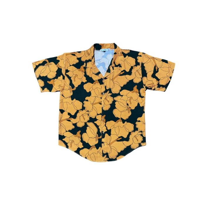 Rayon Shirt | Floral | Honey Leaf - Image 1