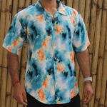 Rayon Shirt | Adire | Aqua - Image 2