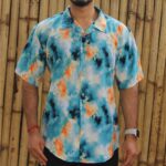 Rayon Shirt | Adire | Aqua - Image 3