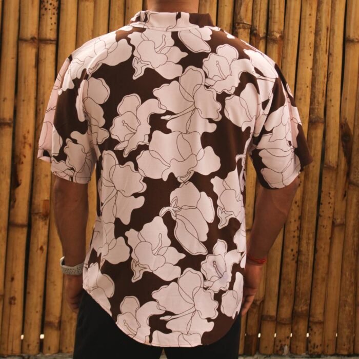 Rayon Shirt | Floral | Cocoa Bloom - Image 4