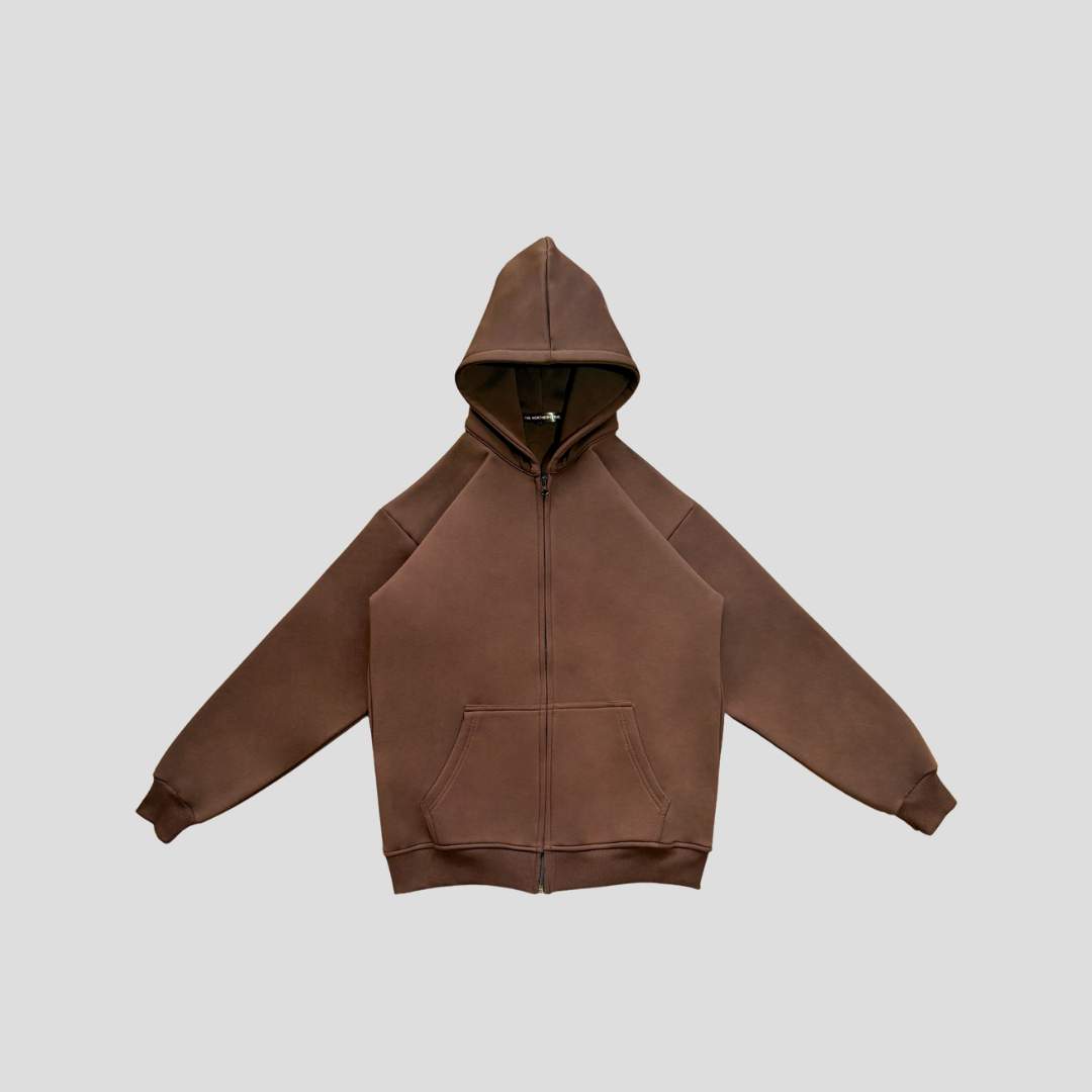 294 Zipup Hoodie | Brown - Image 1