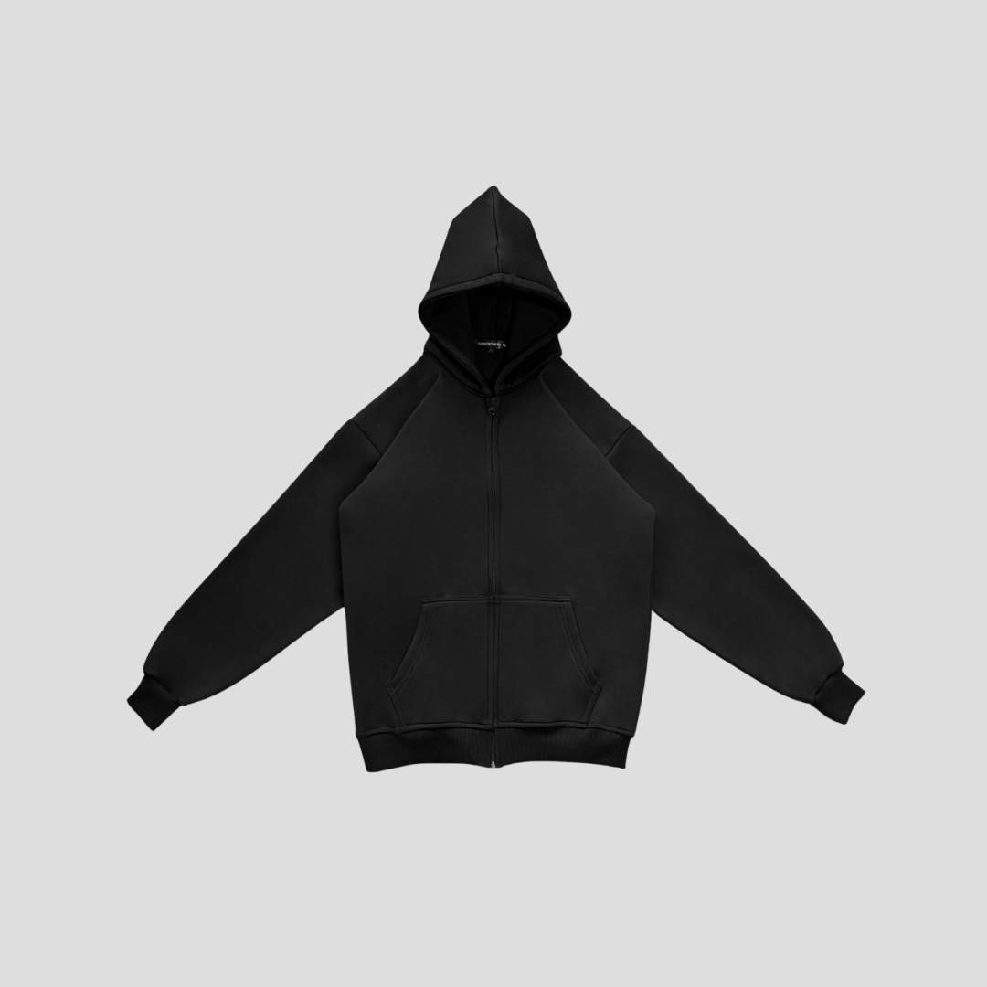 295 Zipup Hoodie | Black - Image 1