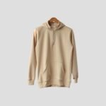 Zipped Hoodie | Beige