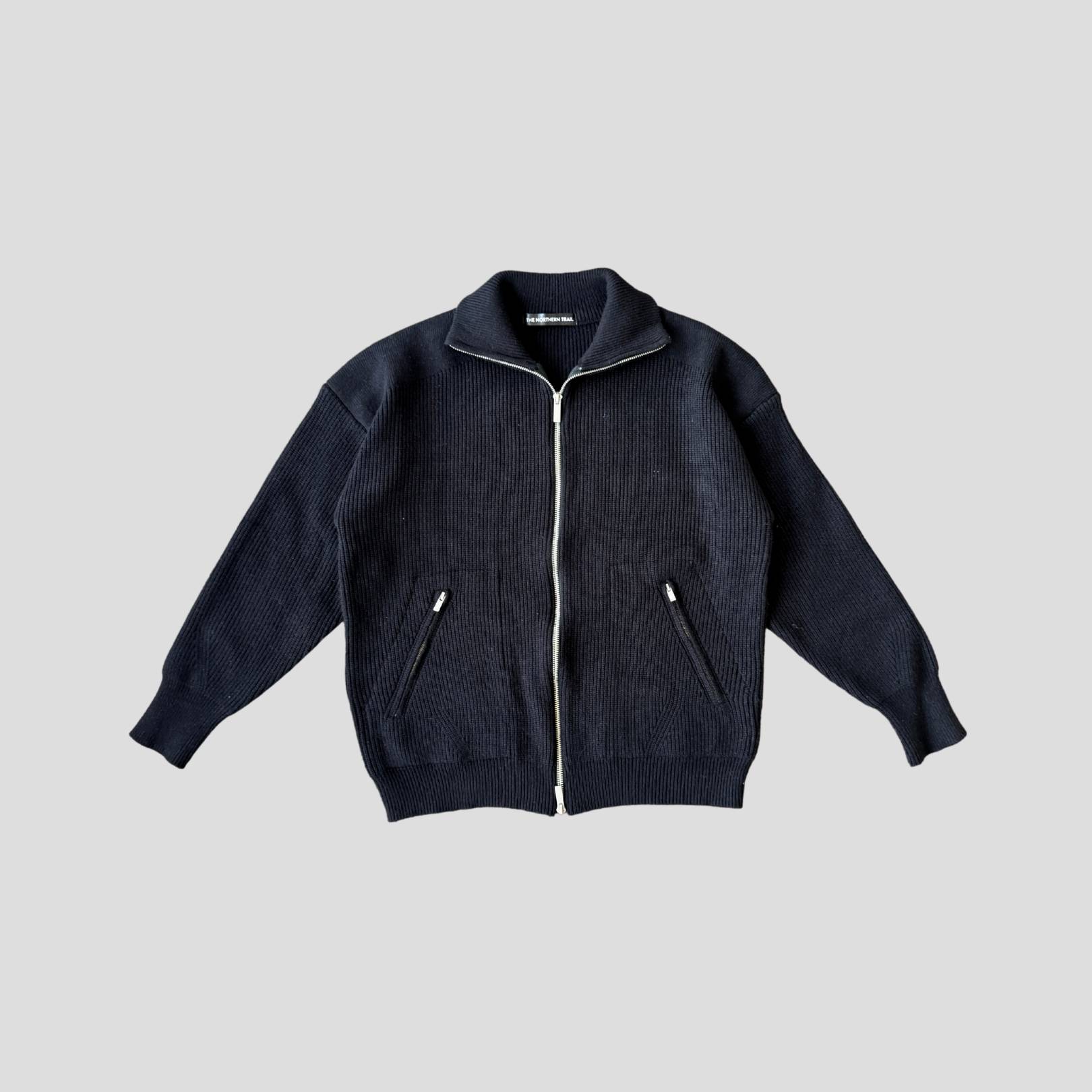 knit zip blakc Knit Sweater | Zip Black - Image 1