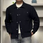 Knit Sweater | Button Black - Image 2